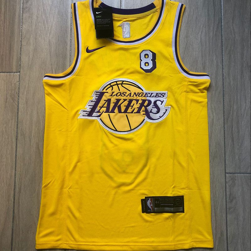Cheap Men Los Angeles Lakers 8 Bryant yellow Retro 78-20 years full density embroidery NBA Jerseys